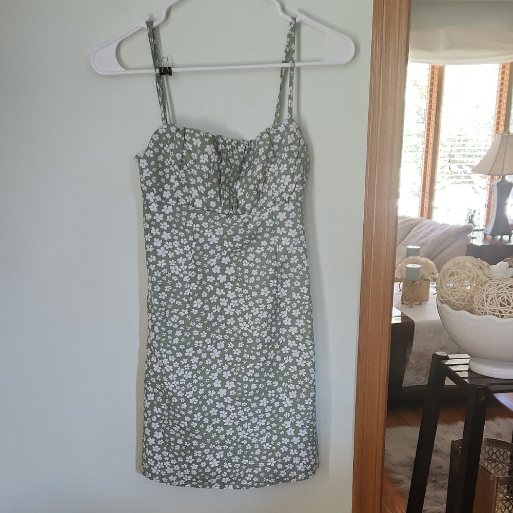 Princess Polly Green Floral Mini Dress